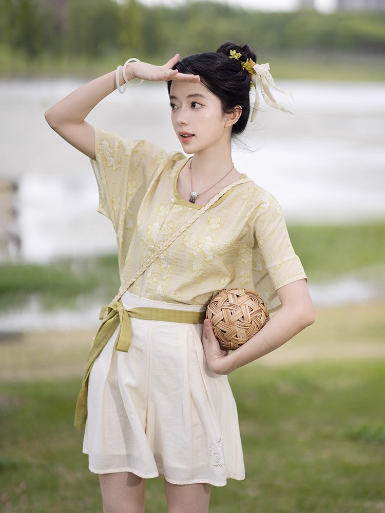 Tang Dynasty Short Sleeved Summer Simple Hanfu