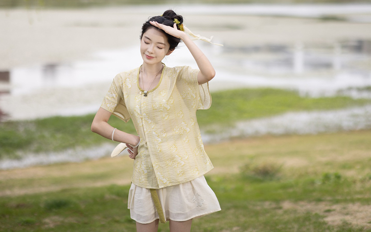 Tang Dynasty Short Sleeved Summer Simple Hanfu