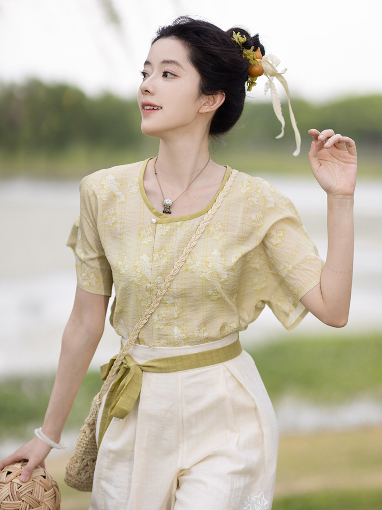 Tang Dynasty Short Sleeved Summer Simple Hanfu