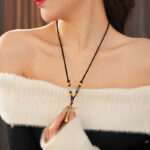 Women Accessories Round Necklace Vintage Niche Jewelry