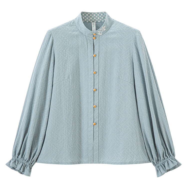 Women Autumn Bijia Hanfu Set Stand-Collar Shirt Set