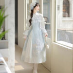 Women Autumn Hanfu Han Element Lily Long-Sleeve Dress