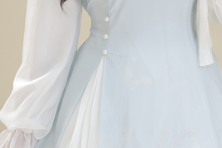 Women Autumn Hanfu Han Element Lily Long-Sleeve Dress