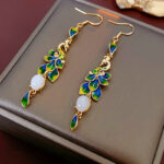 Women Fashion Earrings Vintage Peacock Ear Accessories