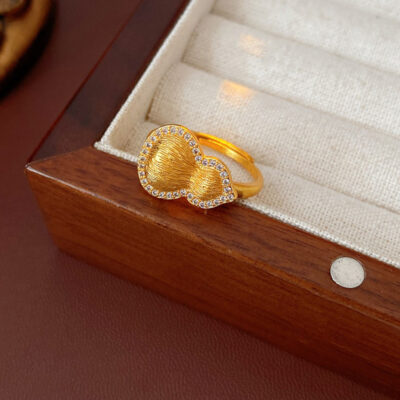 Women Ring Vintage Cheongsam Pairing Niche Gourd Hand Jewelry For Hanfu