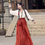 Women Winter Fluffy Fleece-Lined Coat Unique Song Dynasty Hanfu Set