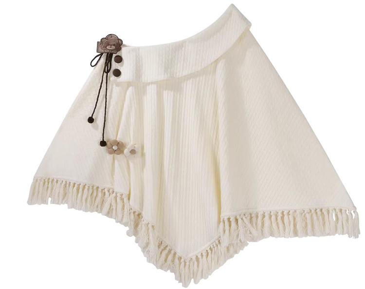 Autumn Women Fashionable Han Elements Cape Skirt Set