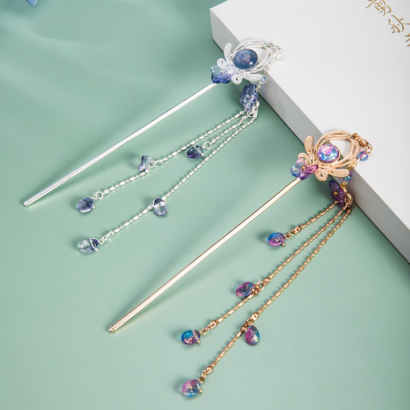 Ancient-Style-Hairpin-Retro-Buyao-Hanfu-Accessories-Tassel-Hairpin-1 Ancient-Style Hairpin Retro Buyao Hanfu Accessories Tassel Hairpin