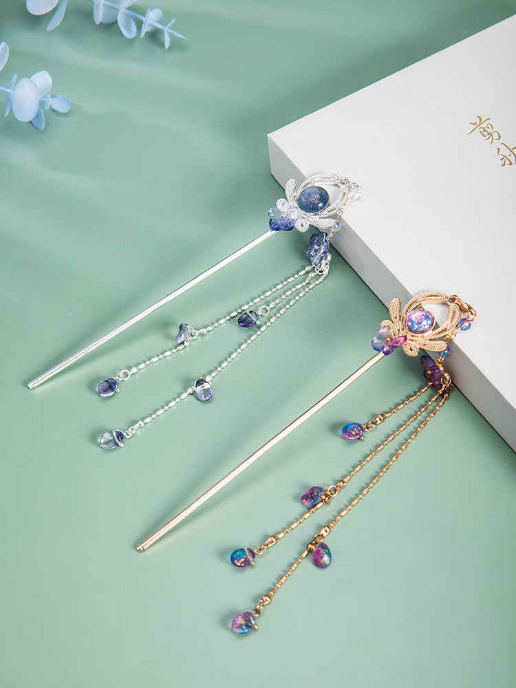 Ancient-Style Hairpin Retro Buyao Hanfu Accessories Tassel Hairpin