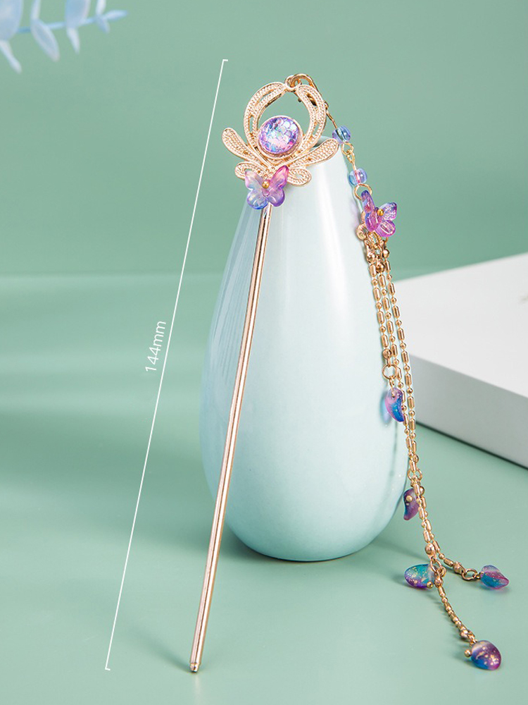 Ancient-Style Hairpin Retro Buyao Hanfu Accessories Tassel Hairpin