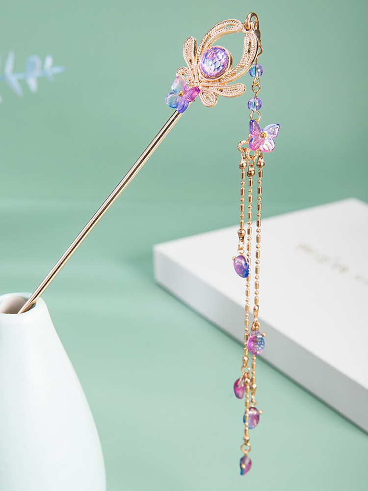 Ancient-Style Hairpin Retro Buyao Hanfu Accessories Tassel Hairpin