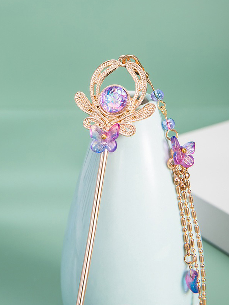 Ancient-Style Hairpin Retro Buyao Hanfu Accessories Tassel Hairpin