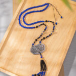 Classic Blue Necklace Ming Dynasty Hanfu Accessory Long Style Yingluo