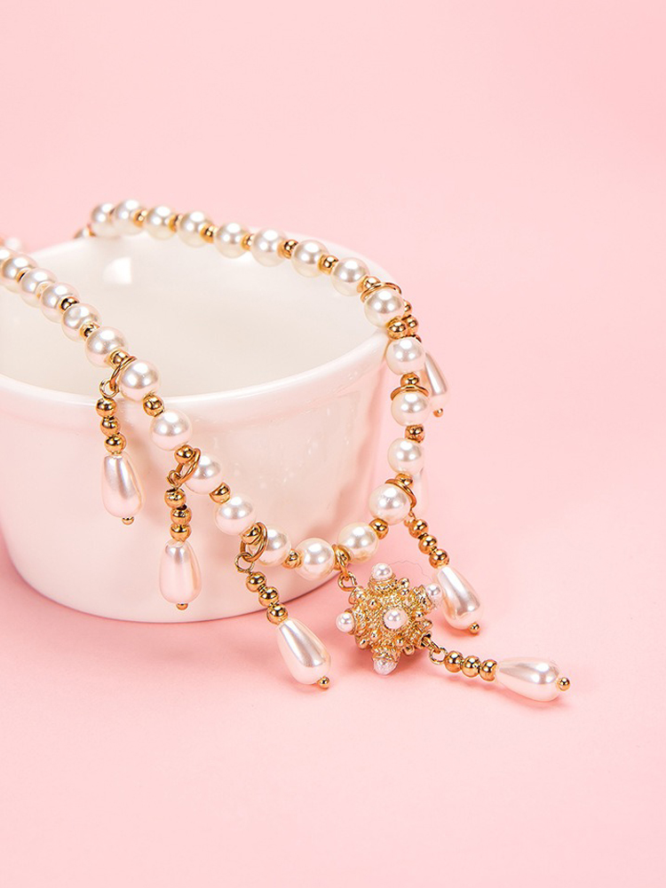 Classic Pearl Necklace Yingluo Ming Dynasty-Style Accessories Vintage Hanfu Handmade Jewelry