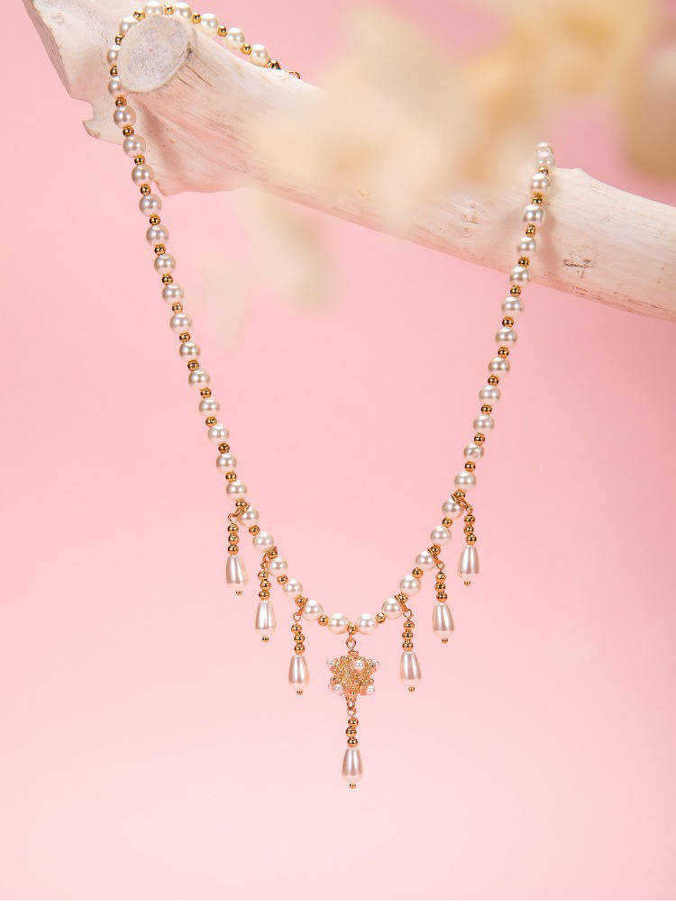 Classic Pearl Necklace Yingluo Ming Dynasty-Style Accessories Vintage Hanfu Handmade Jewelry