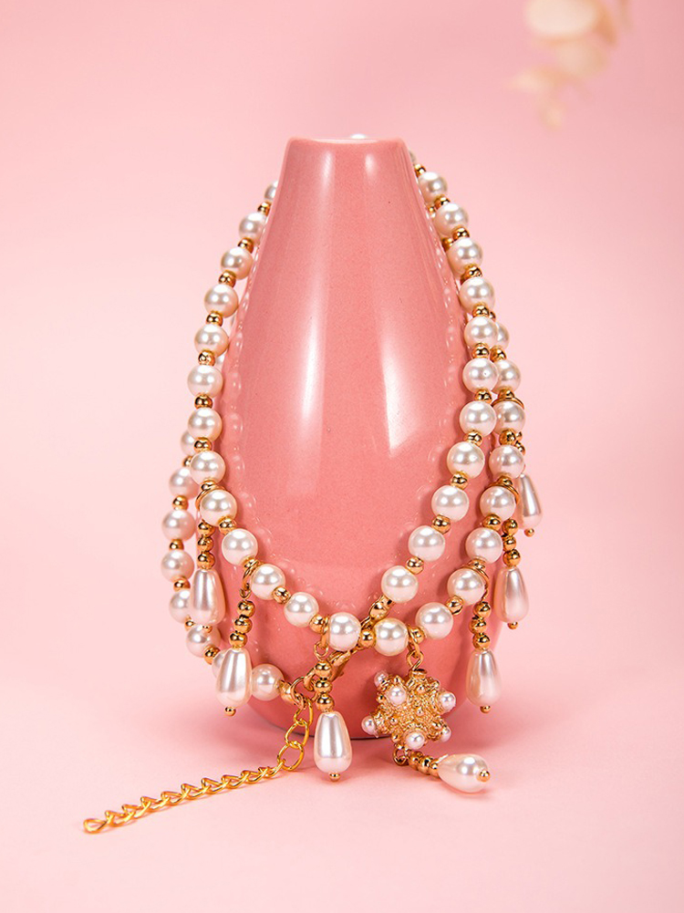 Classic Pearl Necklace Yingluo Ming Dynasty-Style Accessories Vintage Hanfu Handmade Jewelry