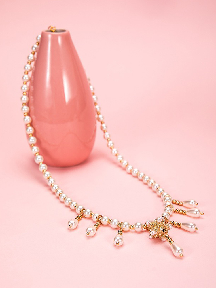 Classic Pearl Necklace Yingluo Ming Dynasty-Style Accessories Vintage Hanfu Handmade Jewelry