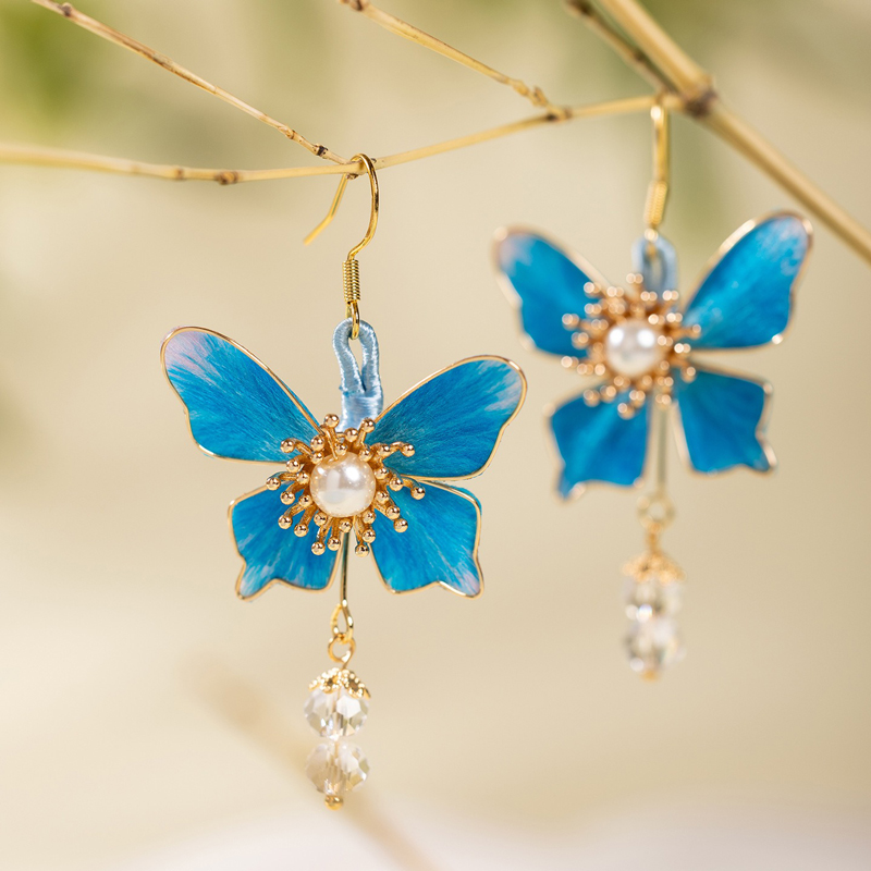 Handmade-Intangible-Cultural-Heritage-Hanfu-Earrings-Butterfly-Ronghua-1 Handmade Intangible Cultural Heritage Hanfu Earrings Butterfly Ronghua