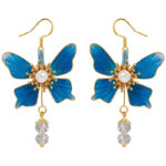 Handmade Intangible Cultural Heritage Hanfu Earrings Butterfly Ronghua