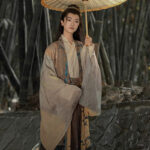 Classic Blue Necklace Ming Dynasty Hanfu Accessory Long Style Yingluo