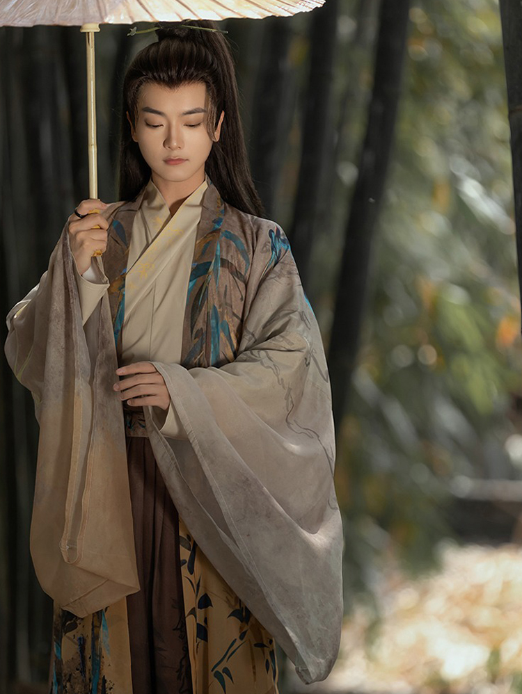 Classic Blue Necklace Ming Dynasty Hanfu Accessory Long Style Yingluo