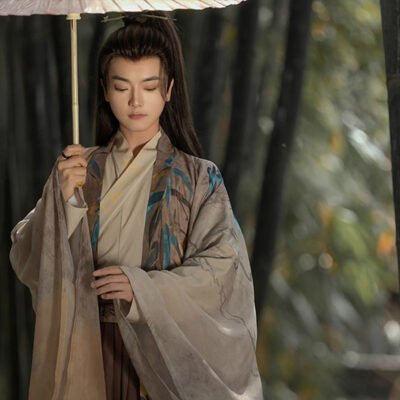 Classic Blue Necklace Ming Dynasty Hanfu Accessory Long Style Yingluo