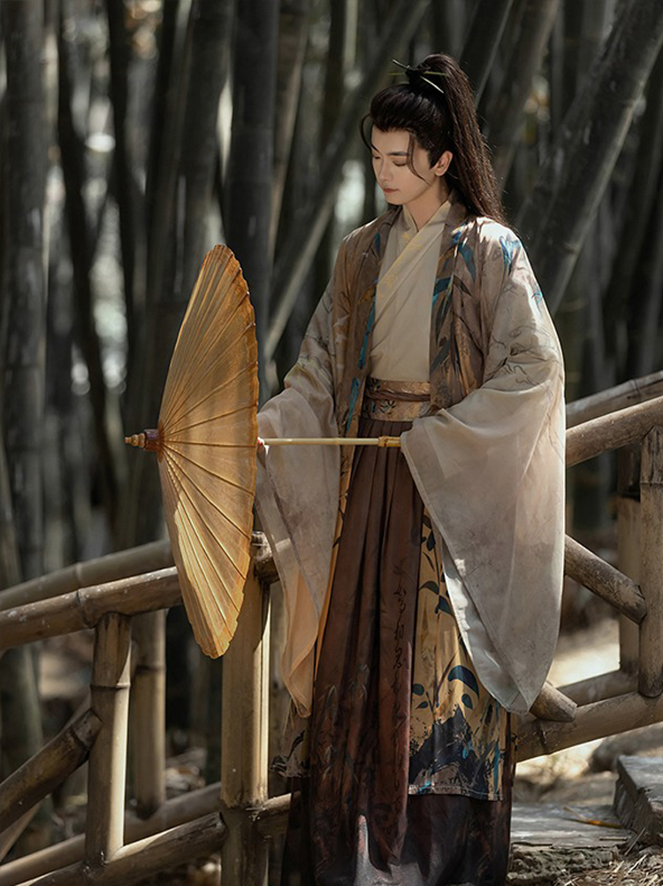 Classic Blue Necklace Ming Dynasty Hanfu Accessory Long Style Yingluo