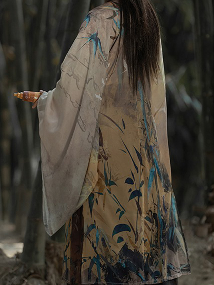 Classic Blue Necklace Ming Dynasty Hanfu Accessory Long Style Yingluo