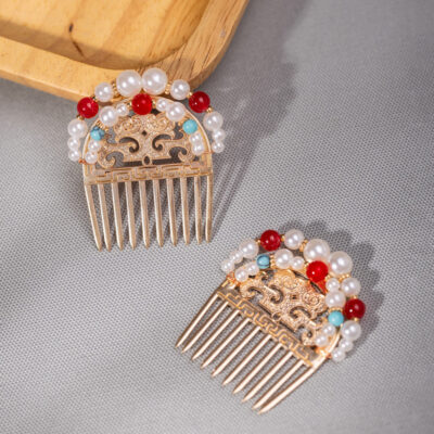 Tang Dynasty-style Gold Hair Ornaments Imperial Court-inspired Chinese Hanfu Accessories