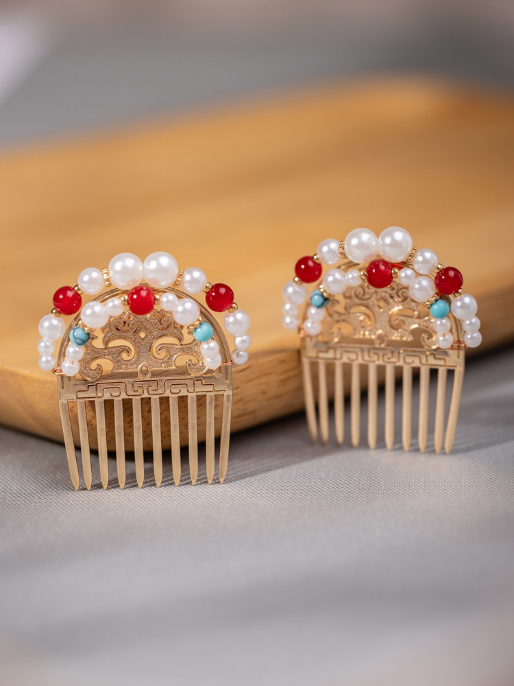 Tang Dynasty-style Gold Hair Ornaments Imperial Court-inspired Chinese Hanfu Accessories
