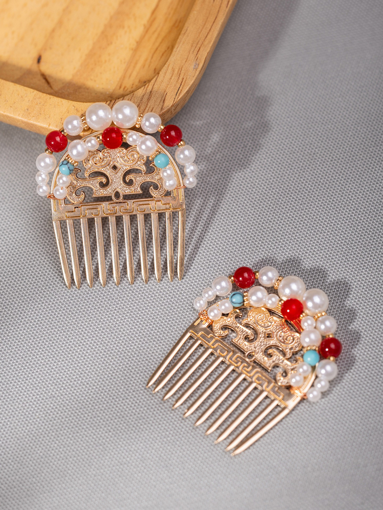 Tang Dynasty-style Gold Hair Ornaments Imperial Court-inspired Chinese Hanfu Accessories