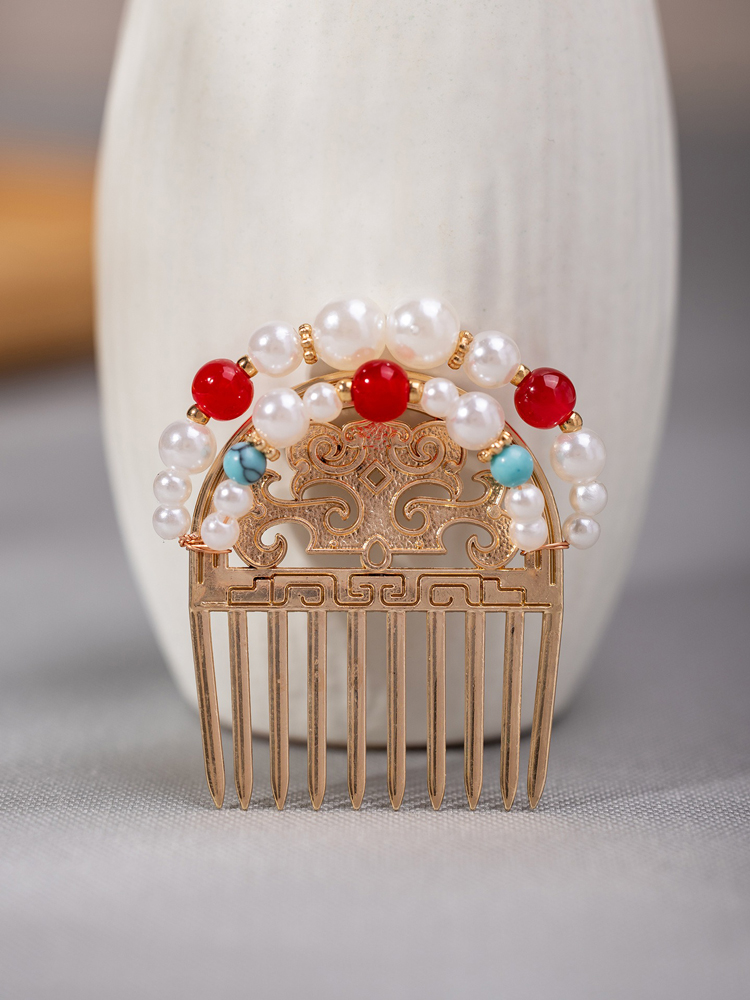 Tang Dynasty-style Gold Hair Ornaments Imperial Court-inspired Chinese Hanfu Accessories