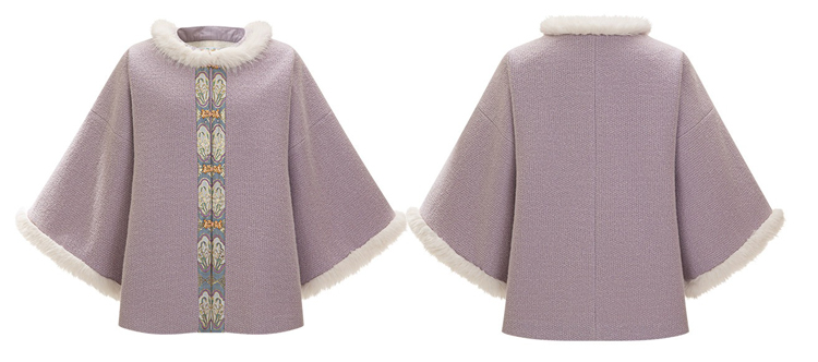 Winter Women Ming Dynasty Style Hanfu Short Ao Thickened Round Neck Coat