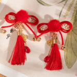 Women Earrings Niche Garnet New Year Jewelry