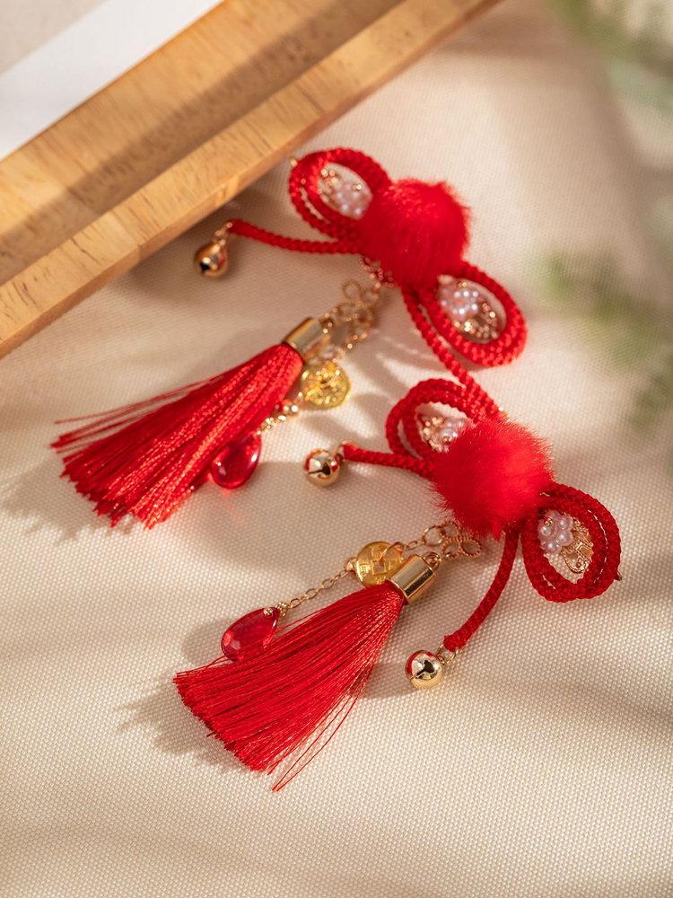 Women Earrings Niche Garnet New Year Jewelry