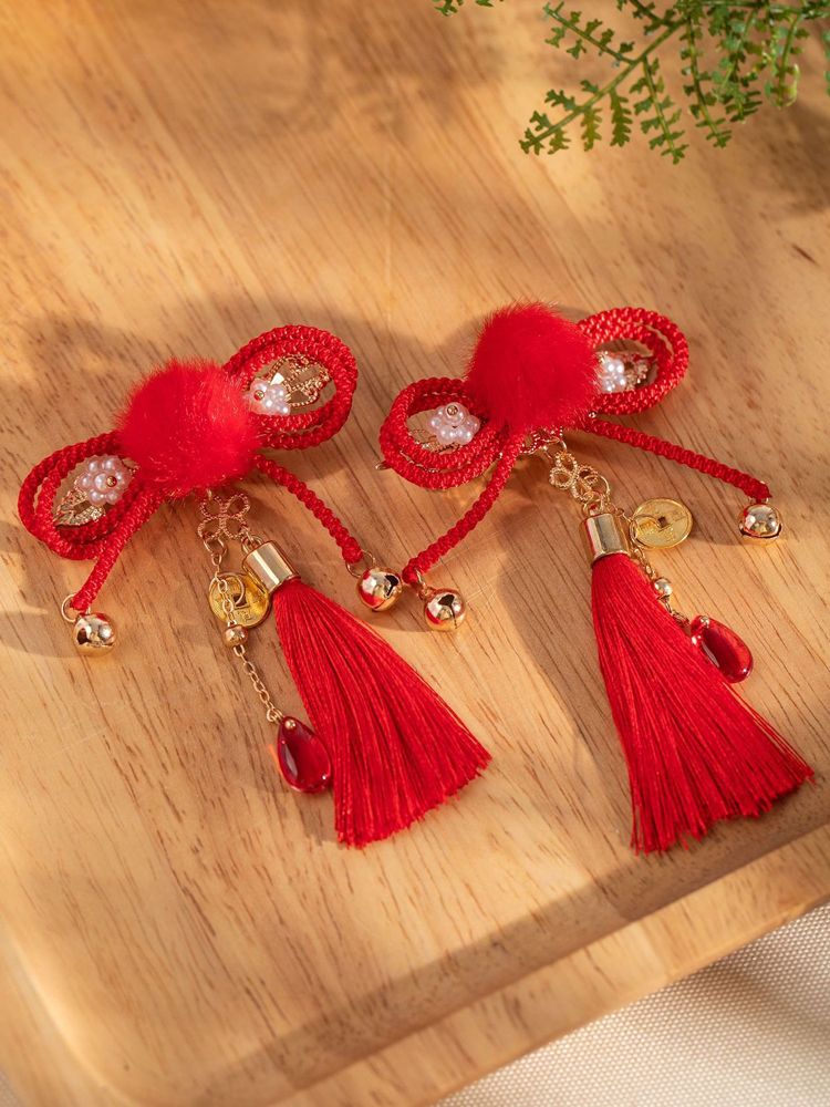 Women Earrings Niche Garnet New Year Jewelry