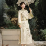 Women Spring Cheongsam Set New Vest Elegant Attire