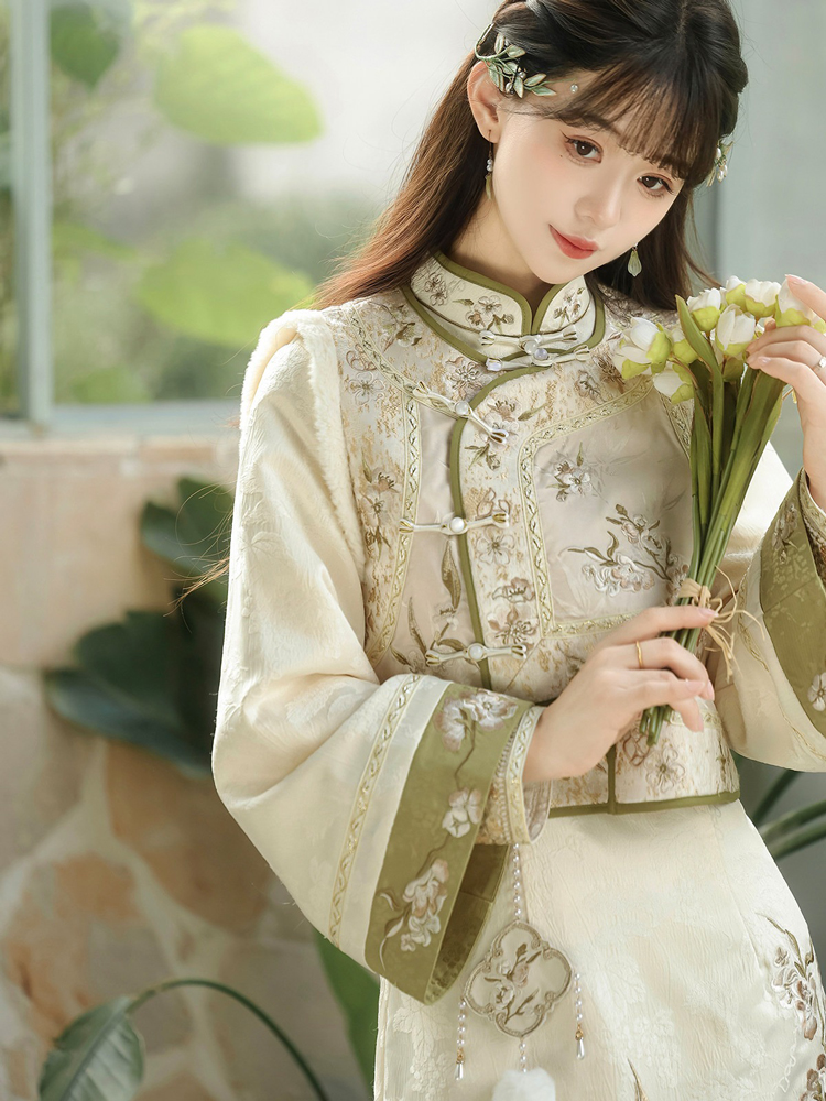 Women Spring Cheongsam Set New Vest Elegant Attire
