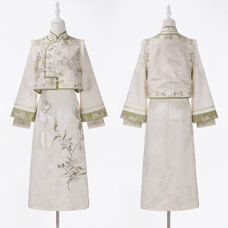 Women Spring Cheongsam Set New Vest Elegant Attire