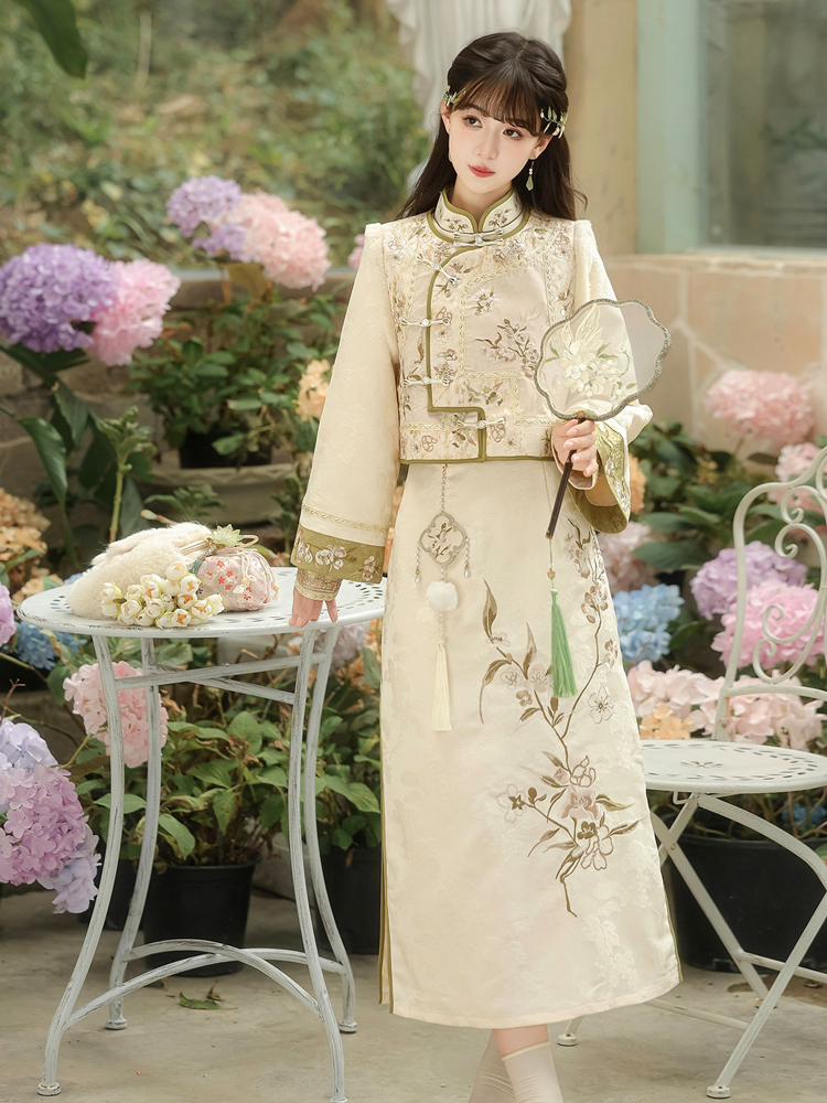 Women Spring Cheongsam Set New Vest Elegant Attire
