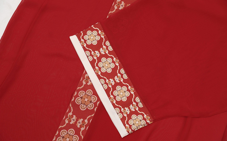 Women Warring States Period Hanfu Zhiju Long Red Dress Martial Arts Style