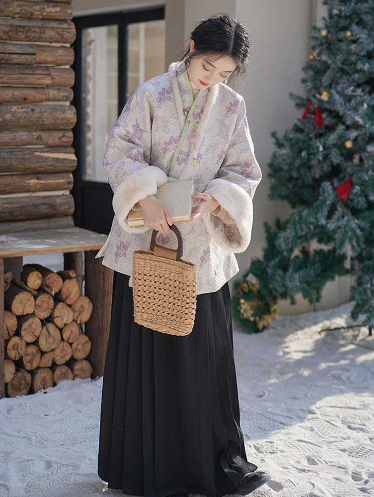 Women Winter Mamian Aoqun Set Casual Ming Dynasty Hanfu