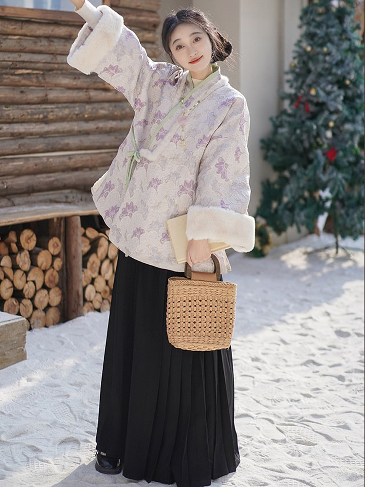 Women Winter Mamian Aoqun Set Casual Ming Dynasty Hanfu
