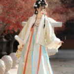 Women Winter Tang Dynasty Hanfu Qixiong Skirt Set Thickened New Year Attire