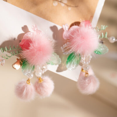Classic Plush Hair Clip Winter Children's Rabbit Headpiece