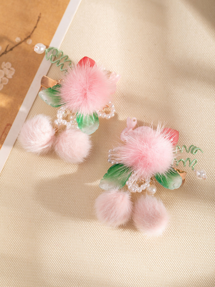 Classic Plush Hair Clip Winter Children's Rabbit Headpiece