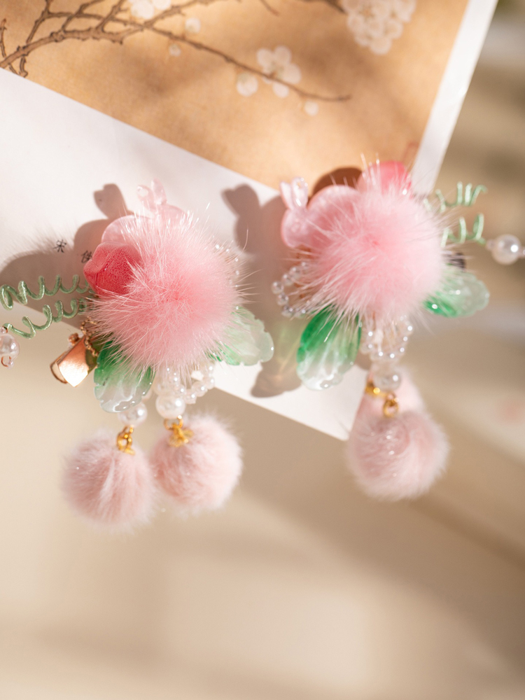 Classic Plush Hair Clip Winter Children's Rabbit Headpiece