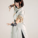 Couple Tang Dynasty Round-Neck Robes in Light Colors Loose-Fitting Martial Arts-Style Hanfu