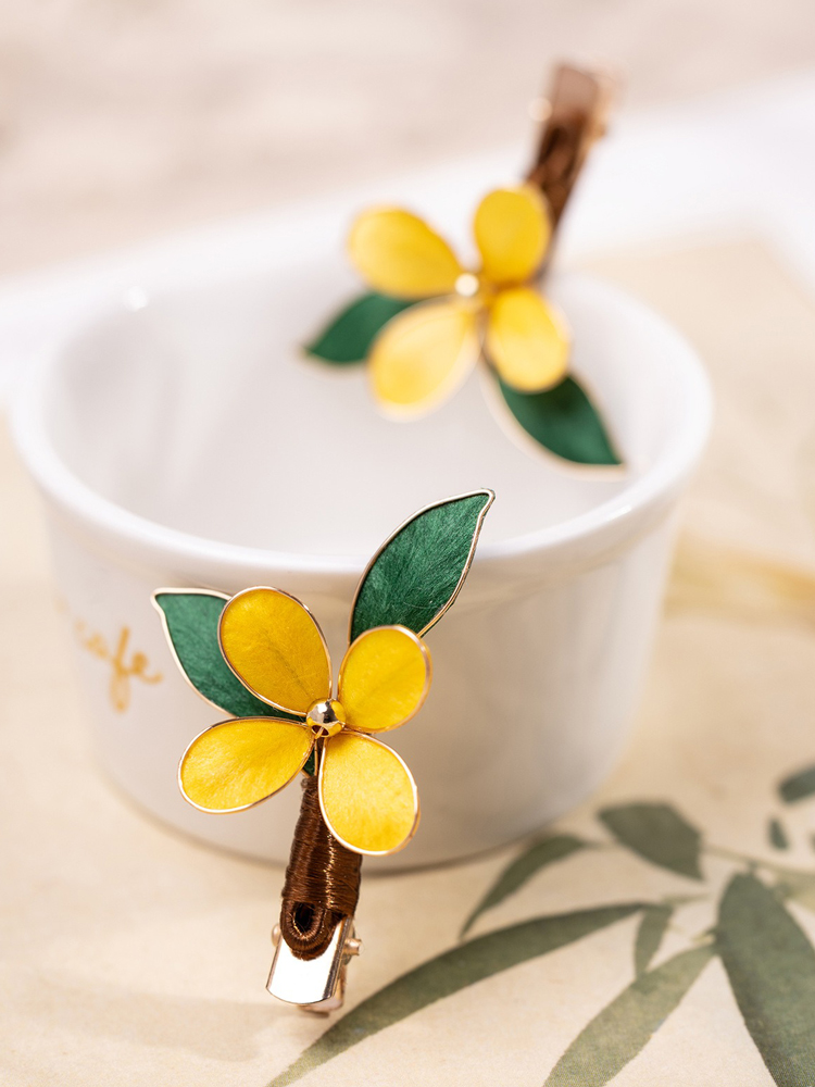 Handcrafted Hanfu Hairpin Osmanthus Ronghua Hair Accessory for Young Girls Hairstyles