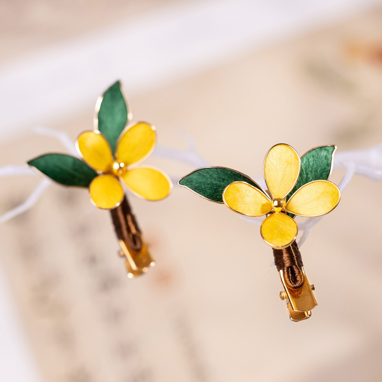 Handcrafted Hanfu Hairpin Osmanthus Ronghua Hair Accessory for Young Girls Hairstyles